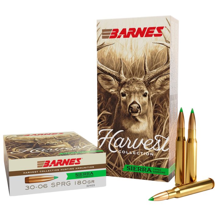 Barnes Bullets 32403Harvest 30-06Springfield 180gr Sierra Tipped GameKing 20 Per Box/10 Case