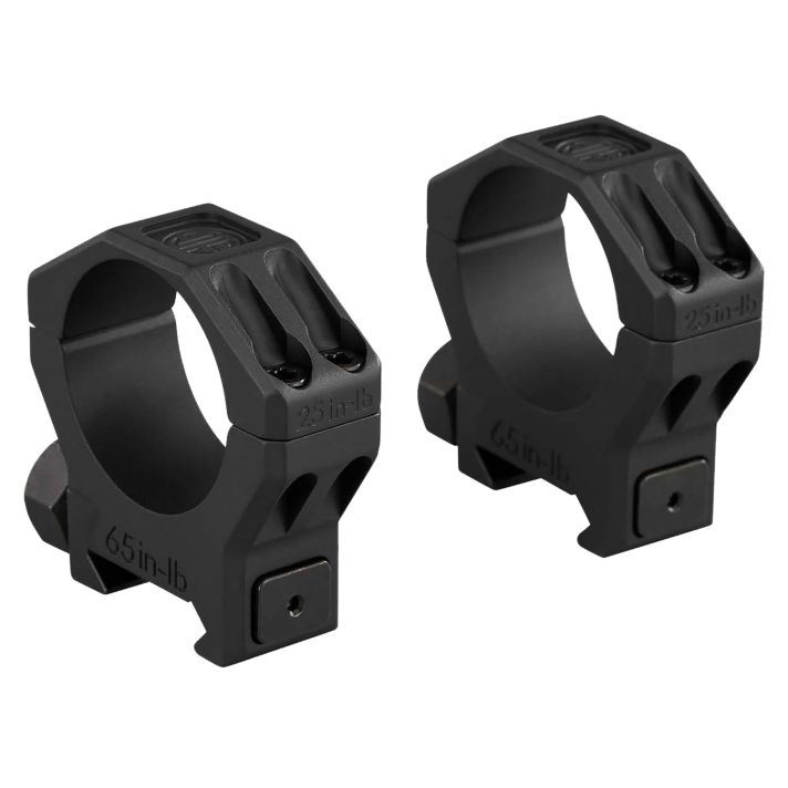 Sig Sauer Electro-Optics SOA63001 Alpha 6 Scope Ring Set Black Stainless Steel 30mm Tube Low