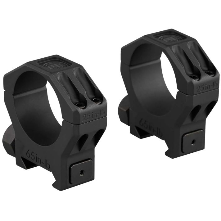 Sig Sauer Electro-Optics SOA63003 Alpha 6 Scope Ring Set Black Stainless Steel 30mm Tube High