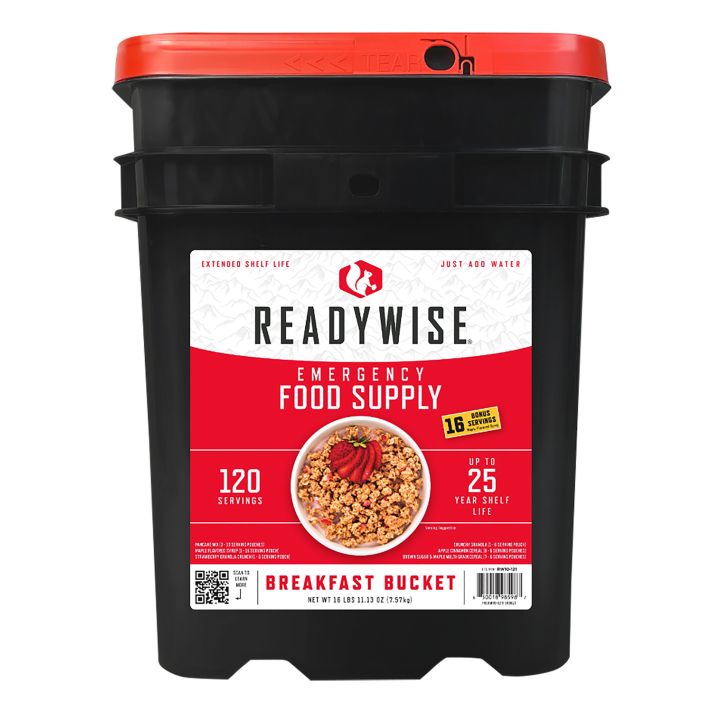 Wise Foods RW10121 Emergency Supplies Breakfast Bucket 120 Servings