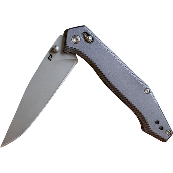 Schrade 1215384 3.40" Folding Drop Point Plain Stainless Steel Blade, Black Aluminum Handle
