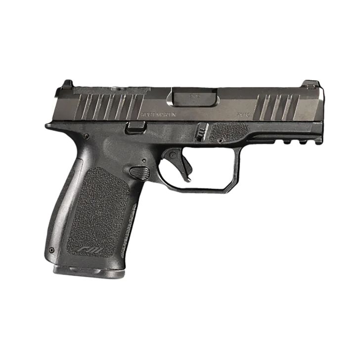 Rost Martin RM1CBLKOSP10CA RM1C *CA Compliant 9mm 10+1 4" Black Compensated Match Grade Barrel, Black Tenifer Optic Ready/Serrated Steel Slide, Black Textured Grip