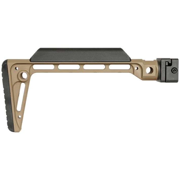 Midwest Industries MIMINSFFDE Minimalistic Side Folding Stock Flat Dark Earth 6061 Aluminum Folding