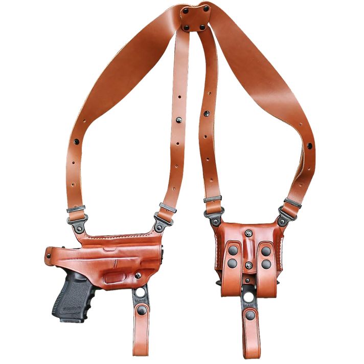 1791 Gunleather NSS2.4CBRHROptic Ready Shoulder Horizontal Brown Fits Sig P320 Right Hand