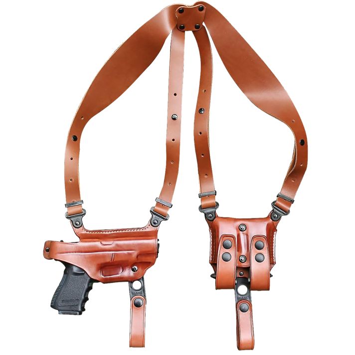 1791 Gunleather NSS1CBRHROptic Ready Shoulder Horizontal Brown Fits 1911 Right Hand
