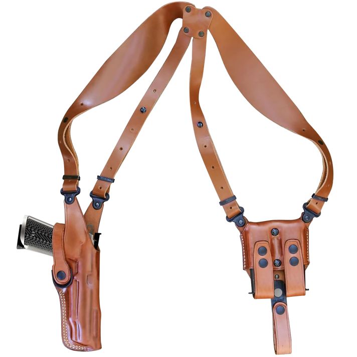 1791 Gunleather NSS2.1CBRVROptic Ready Shoulder Vertical Brown Fits Glock 17 Right Hand