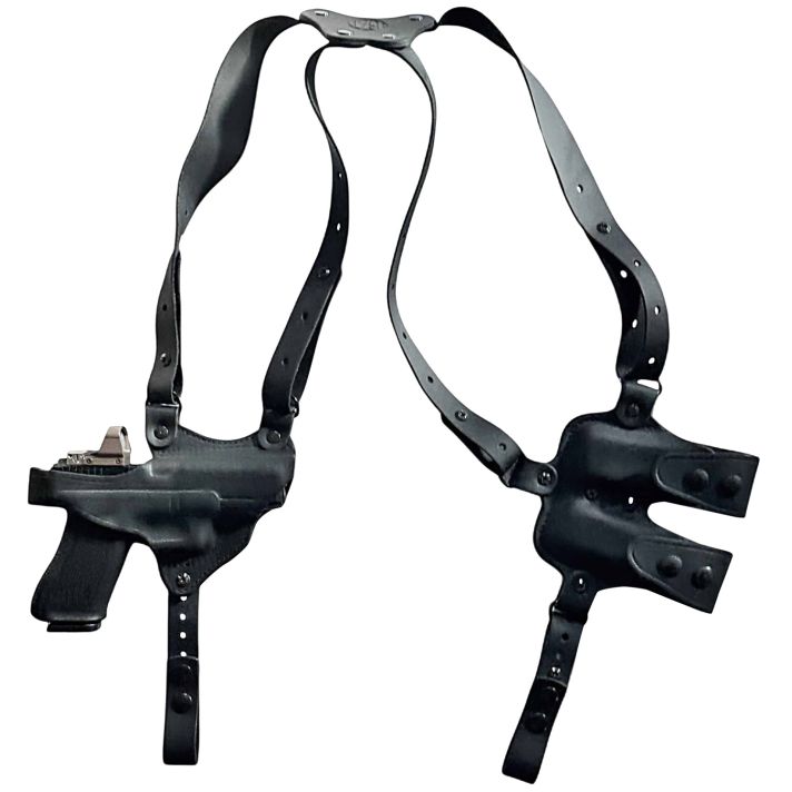 1791 Gunleather NSS2.4SBLHROptic Ready Shoulder Horizontal Black Fits Sig P320 Right Hand
