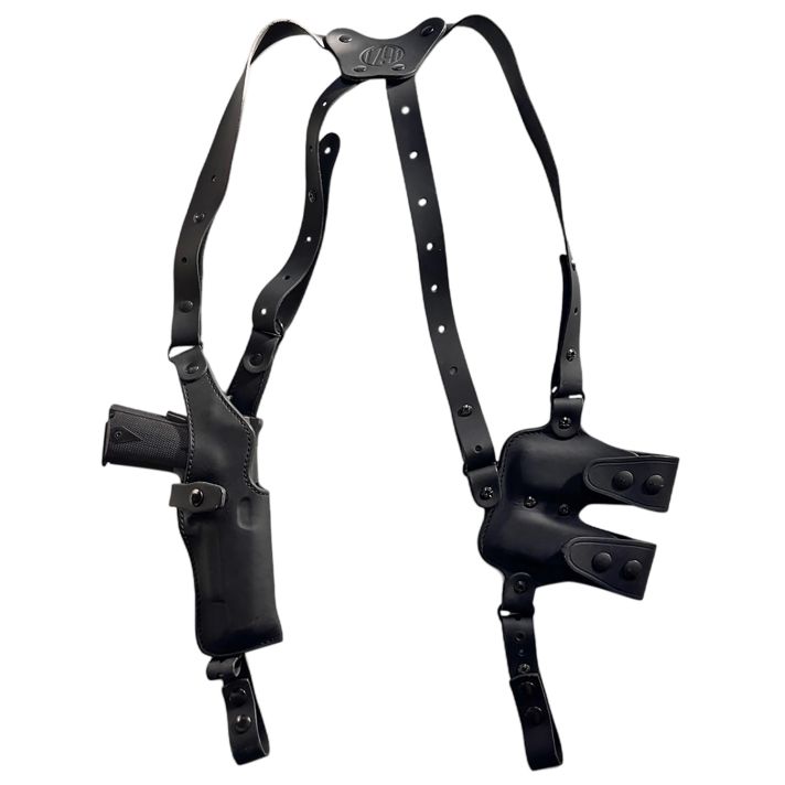 1791 Gunleather NSS2.4SBLVROptic Ready Shoulder Vertical Black Fits Sig P320 Right Hand