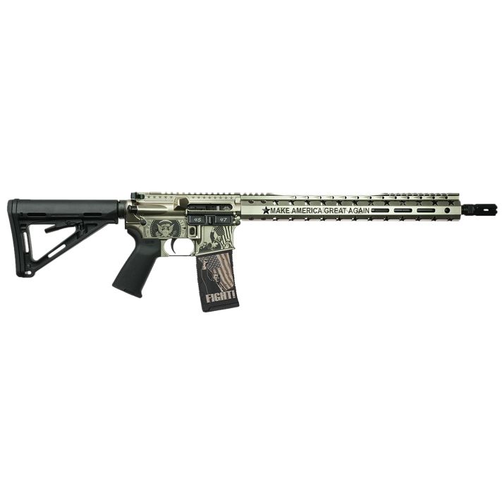 Black Rain Ordnance 24111203S Trump FX Custom Limited Edition 5.56 NATO 30+1 Silver Spec 15