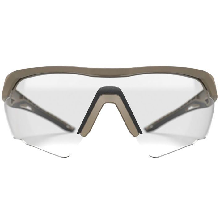 Glock AS41037 Crossover Tactical Glasses Clear Lens Desert Tan Frame