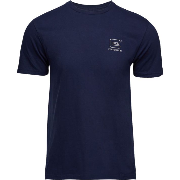 Glock AP96197 Glock Strong TeeNavy Ringspun Cotton Short Sleeve 2XL