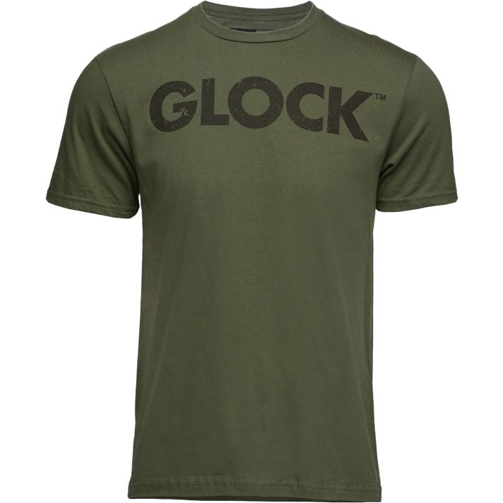 Glock AP96159 Caliber TeeMilitary Green Ringspun Cotton Short Sleeve XL