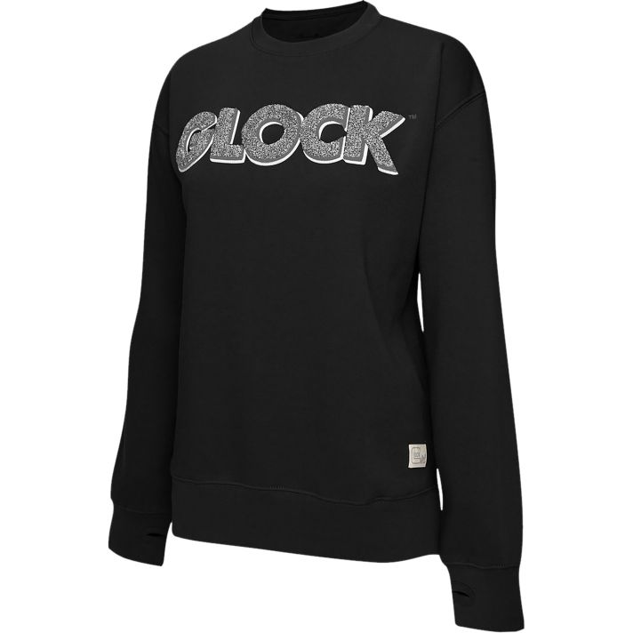 Glock AP96257 Crewneck Raglan Fleece Black Cotton/Polyester Long Sleeve Large