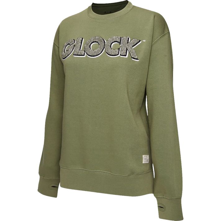 Glock AP96264 Women's Retro FleeceOlive Cotton/Polyester Long Sleeve 2XL