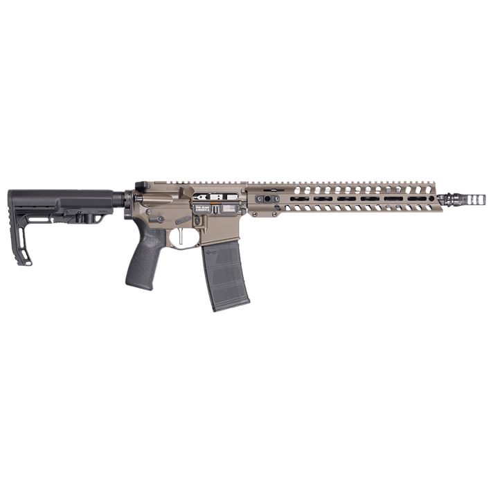 Patriot Ordnance Factory 02047 Minuteman5.56 NATO 30+1 13.75" Black Nitride Patriot Brown Cerakote Aluminum Receiver Picatinny Rail