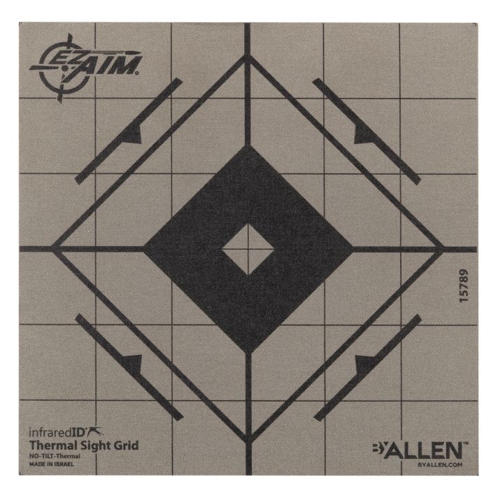 Allen 15789 Thermal TargetSight-In Grid Hanging Paper 6" x 6" Black/Gray