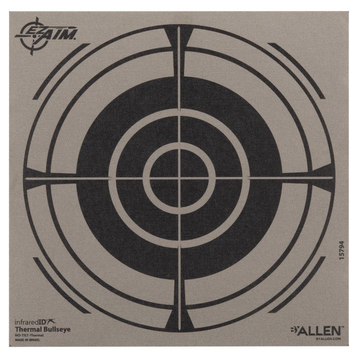 Allen 15794 Thermal TargetBullseye Hanging Paper 8" x 8" Black/Gray