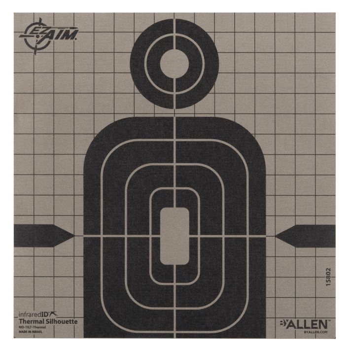 Allen 15802 Thermal TargetSilhouette Hanging Paper 8" x 8" Black/Gray