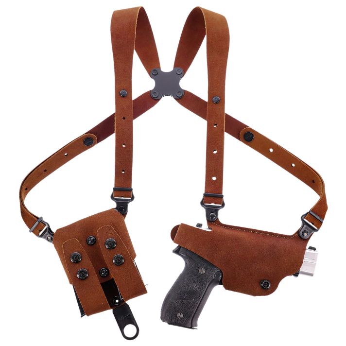 Galco CL2800R Classic Lite 2.0 Shoulder System Shoulder Size Fits Chest Up To 56" Natural Leather Fits Glock 43 Right Hand