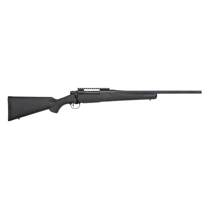Mossberg 28235 Patriot Carbine 7mm PRC 3+1 20" Matte Blued Threaded Bull Barrel, Matte Blued Picatinny Rail Receiver, Black Fixed Synthetic Stock