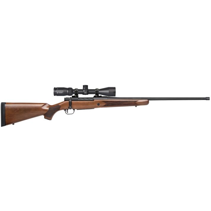 Mossberg 28242 Patriot w/Optic Full Size 400 Legend 4+1 20" Matte Blued Threaded Barrel, Matte Blued Drilled & Tapped Receiver, Walnut Fixed Stock, Vortex Crossfire II 3-9x40mm Scope, Right Hand
