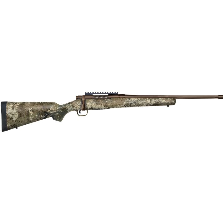 Mossberg 28254 Patriot Predator Full Size 350 Legend 4+1 20" Patriot Brown Cerakote Fluted Threaded Barrel, Patriot Brown Cerakote Receiver w/Picatinny Rail, Fixed TrueTimber Strata Synthetic Stock
