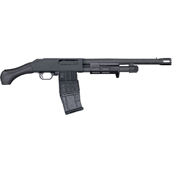 Mossberg 50217 590M Breacher 12 Gauge Pump 2.75" 10+1 14.38" Matte Blued Heavy Walled Barrel, M-LOK Forend, Matte Blued Drilled & Tapped Receiver, Black Birdshead Grip