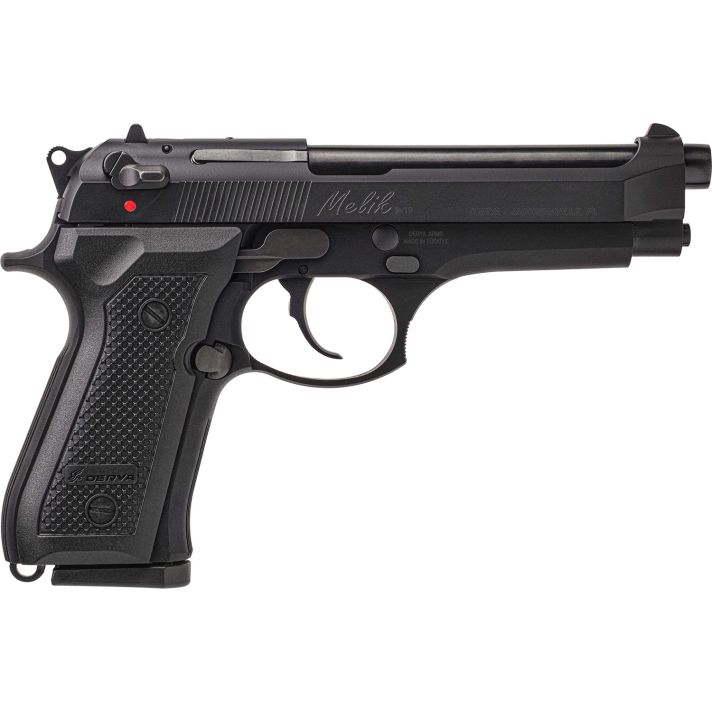Derya Firearms MELIK9TR Melik9mm Luger 17+1 4.90" Black Melonite Steel Barrel, Black Melonite Serrated Steel Slide,Black Aluminum Frame, Black Polymer Grip