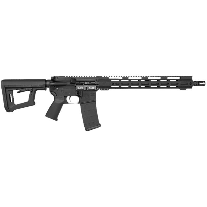 Diamondback DB1718K001 DB155.56 NATO 30+1 16" Black Nitride Threaded Barrel, Black Hardcoat Anodize Picatinny Rail Aluminum Receiver, Adjustable Black Synthetic Stock, Magpul MOE Grip