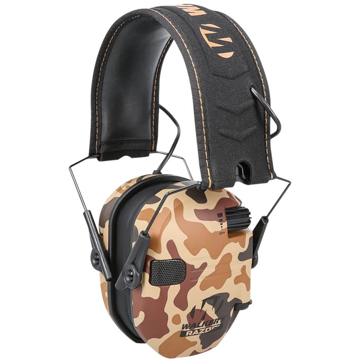 Walker's GWPRSEMDCMO Razor Slim Electronic Muff 23 dB Over the Head Duck Camo