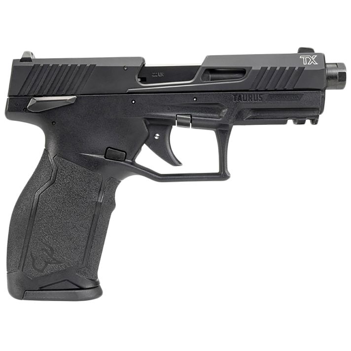 Taurus 1-2TX22141-15 2TXFull Size Frame 22 LR 15+1 4.60" Matte Black Threaded Barrel, Black Anodized Serrated Slide, Matte Black Polymer Frame w/Picatinny Rail, Textured Grip
