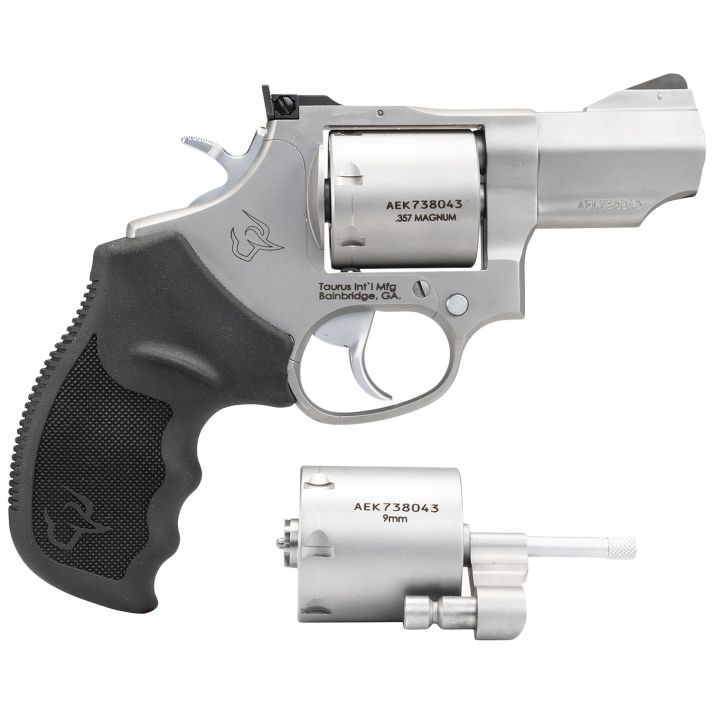 Taurus 2-692029 692Medium Frame 357 Mag/38 Special +P/9mm 7rd 2.50" Matte Stainless Cylinder/Frame/Barrel Transfer Bar Safety