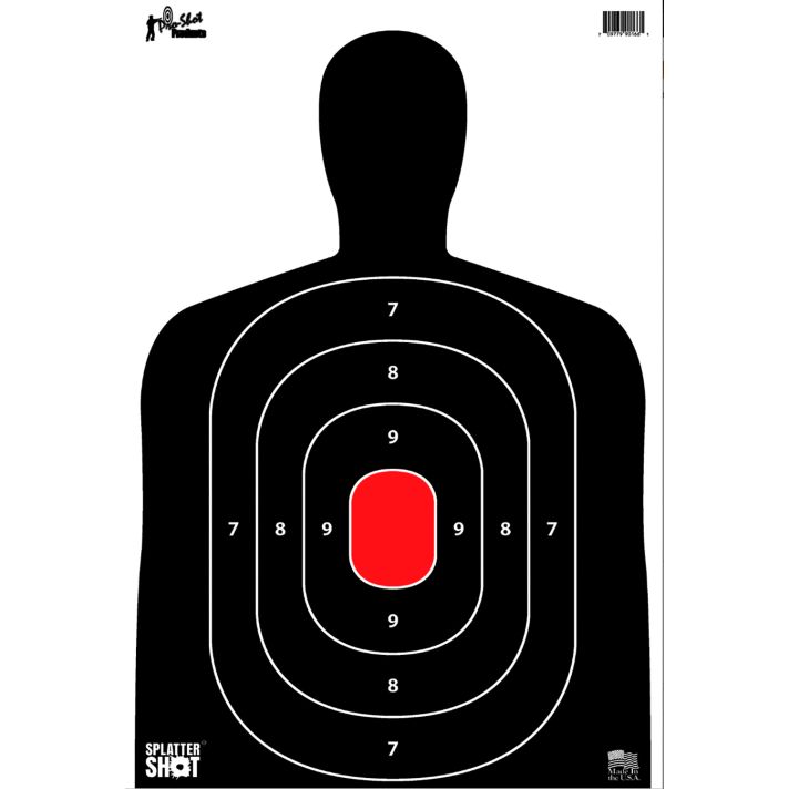 Pro-Shot SILH8PK SplatterShotHanging Heavy Paper 12" x 18" Black/Red 8 Pack