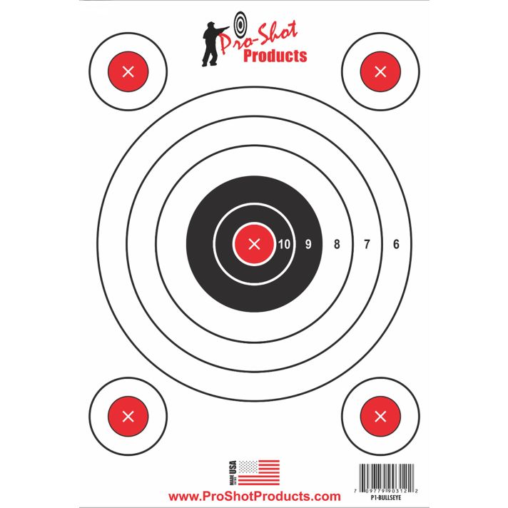 Pro-Shot P1BULLSEYE SplatterShotHanging Heavy Paper 9" x 13" 6 Pack