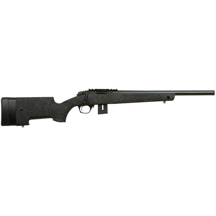 Bergara Rifles BMR009 BMR-X22 WMR 10+1 18" Blued Heavy Threaded Barrel, Blued Picatinny Rail Receiver, Adj LOP Green w/Black Webbing Synthetic Stock