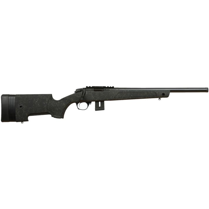 Bergara Rifles BMR011 BMR-X17 HMR 10+1 18" Blued Heavy Threaded Barrel, Blued Picatinny Rail Receiver, Adj LOP Green w/Black Webbing Synthetic Stock