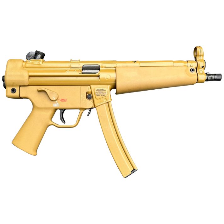 HK 81001078 SP5 RAL8000 9mmx19 30+1 8.86" Black Navy-Style Threaded Barrel, Flat Dark Earth Receiver, FDE Polymer Grip, 2 Magazines
