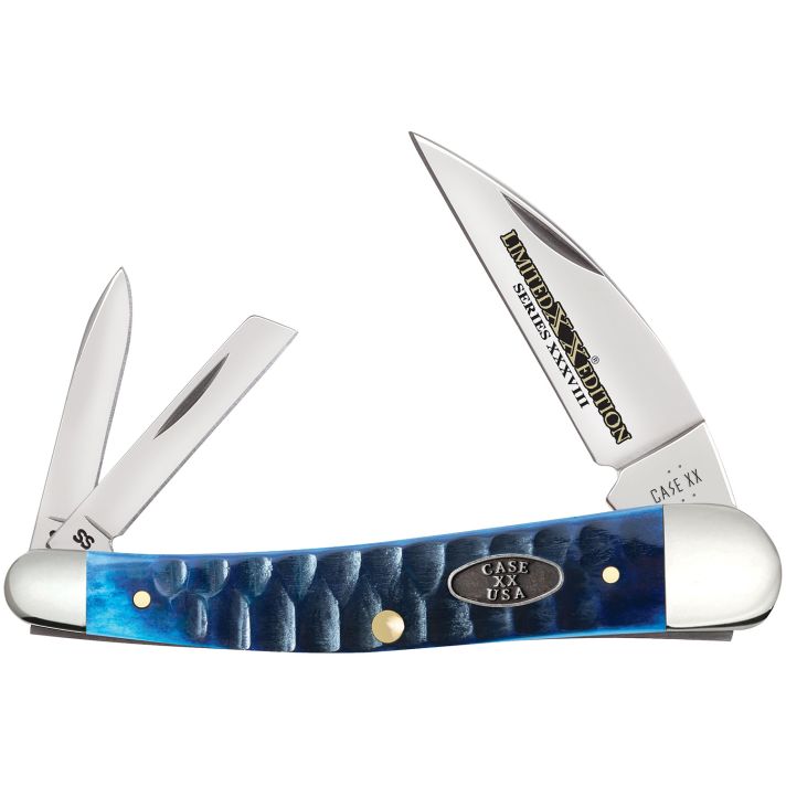 Case 53983 Seahorse WhittlerOcean Blue Bone Handle