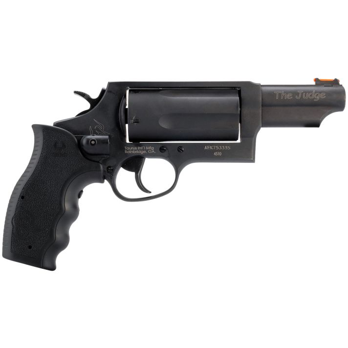 Taurus 2-441031MAGVL Judge w/Laser Compact 45 Colt (Long Colt) 410 Bore 3" Chamber 5rd 3" Matte Black Alloy Steel Barrel, Cylinder & Frame, Viridian Laser, Transfer Bar Safety