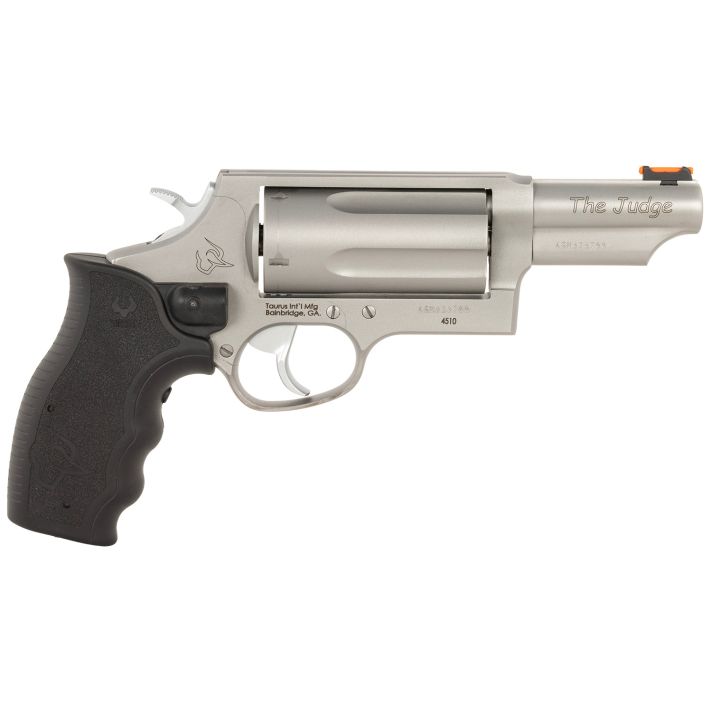 Taurus 2-441039MAGVL Judge w/Laser Compact 45 Colt (Long Colt)/410 Bore 3" Chamber 5rd 3" Stainless Steel Barrel, Cylinder & Frame, Viridian Laser, Transfer Bar Safety