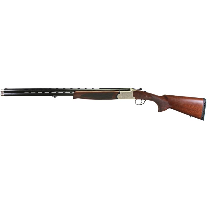 Iver Johnson Arms IJ60020LW28S IJ600 Lightweight Full Size 20 Gauge Break Open 3" 2rd 28" Black Over/Under Vent Rib Barrel, Silver Engraved Aluminum Receiver, Fixed Walnut Wood Stock, Ambidextrous