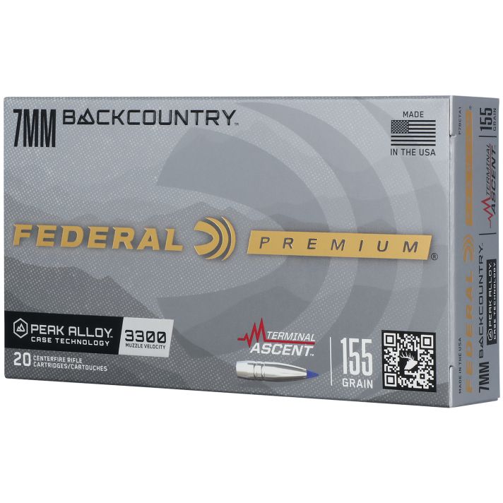 Federal P7BCTA1 BackCountry7mm BC 155gr 20 Per Box/10 Case