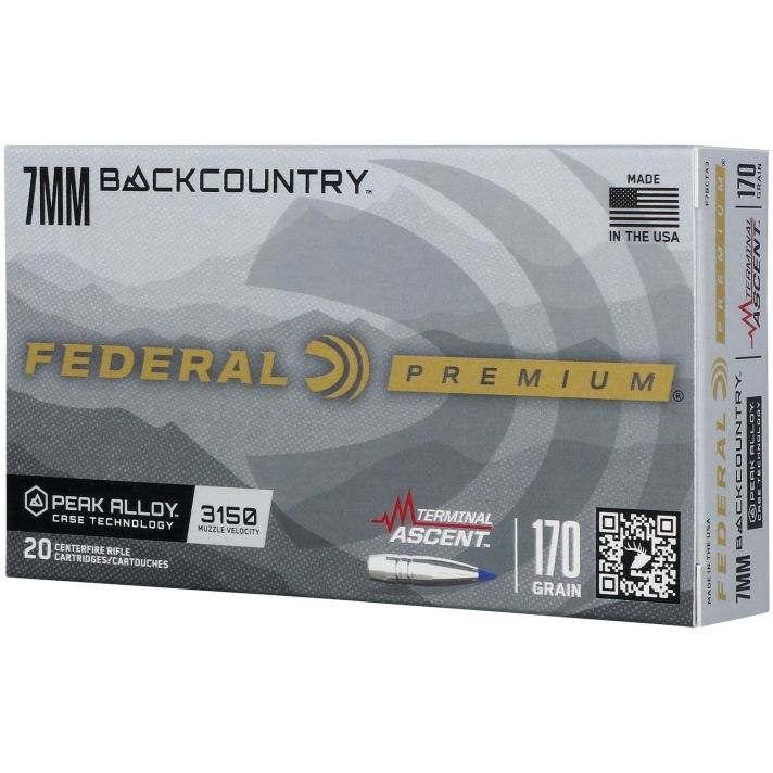 Federal P7BCTA32 BackCountry7mm BC 170gr Terminal Ascent 20 Per Box/10 Case