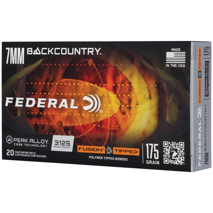 Federal F7BCTFS2 BackCountry7mm BC 175gr Tipped Fusion 20 Per Box/10 Case