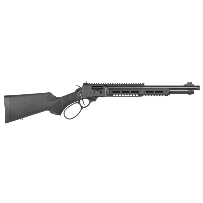 Smith & Wesson 14195 1854 Stealth Hunter 45 Long Colt 8+1 16.30" Black Armornite Threaded Barrel, Black Anodized Aluminum Receiver w/Picatinny Rail, Fixed w/Textured Grip Panels Black Synthetic Stock