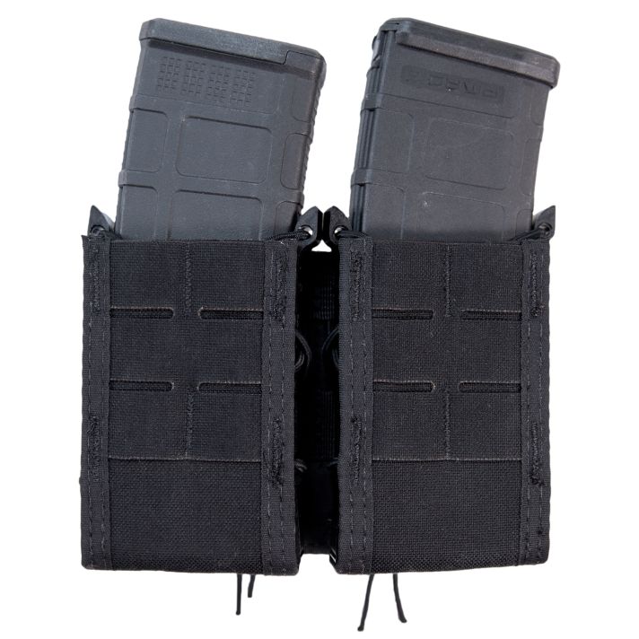 High Speed Gear 41TA02BK TACO Duty Double Rifle Mag, Black Nylon MOLLE Mount