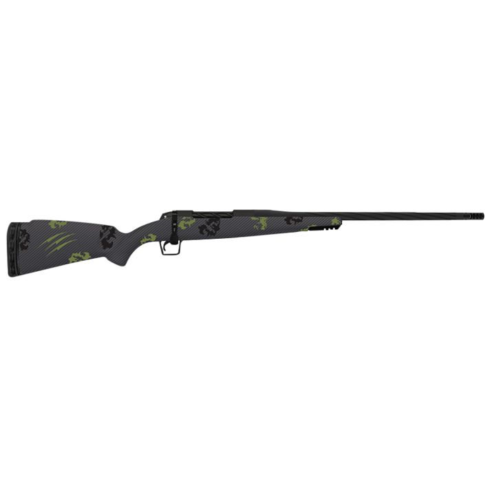 Fierce Firearms TWROG22CM20BF Twisted Rogue 22 Creedmoor 20" Armour Lube Black Steel Threaded Barrel, Drilled & Tapped Steel Receiver, LR Negative Comb Forest Camo Carbon Fiber Stock