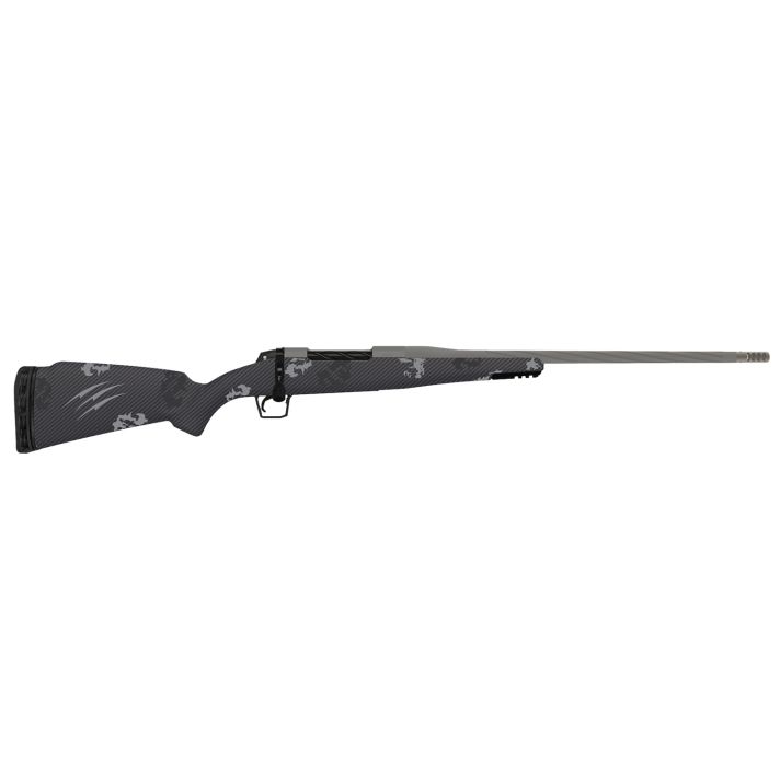 Fierce Firearms TWROG22CM20GP Twisted Rogue 22 Creedmoor 20" Tungsten Cerakote Steel Threaded Barrel, Drilled & Tapped Steel Receiver, LR Negative Comb Phantom Camo Carbon Fiber Stock
