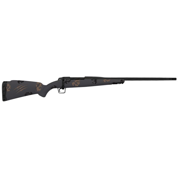 Fierce Firearms TWROG270WIN22BT Twisted Rogue 270 Win 22" Armour Lube Black Steel Threaded Barrel, Drilled & Tapped Steel Receiver, LR Negative Comb Trophy Camo Carbon Fiber Stock