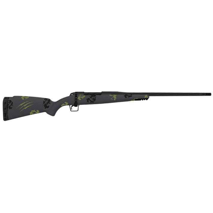 Fierce Firearms TWROG270WIN24BF Twisted Rogue 270 Win 24" Armour Lube Black Steel Threaded Barrel, Drilled & Tapped Steel Receiver, LR Negative Comb Forest Camo Carbon Fiber Stock